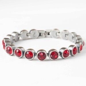 Vintage plated Siam red ice bracelet